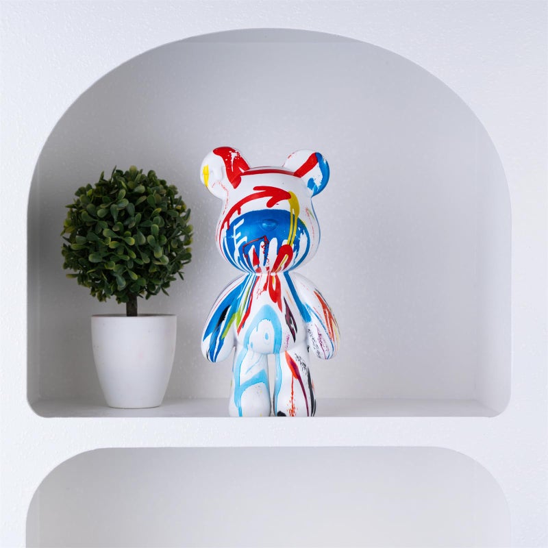 Coniuty Animal Sculpture Resin Bear Statue Decor  Art Figurine Home Ornament Decoration for Office  Living Room  Bedroom  Book Shelf  TV Cabinet  Desktop (Modern Decor) - Image 1